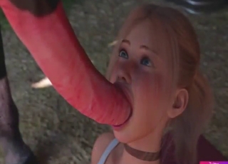 Firm ass teen is going to get horse off orally